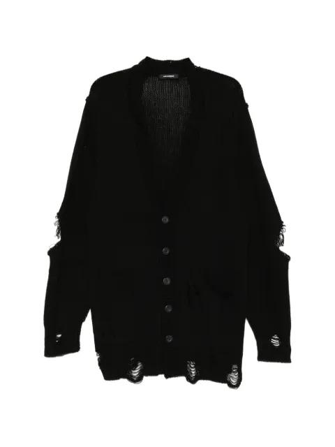 distressed V-neck cardigan by NUDE:MASAHIKO MARUYAMA