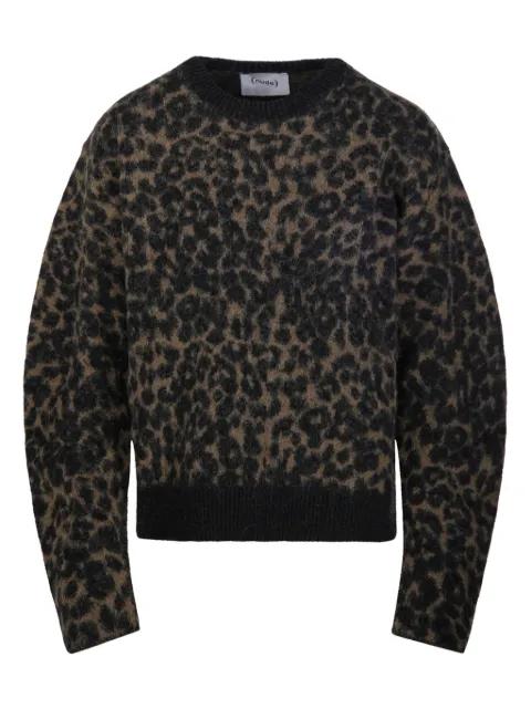 leopard-print balloon sleeve sweater by NUDE:MASAHIKO MARUYAMA