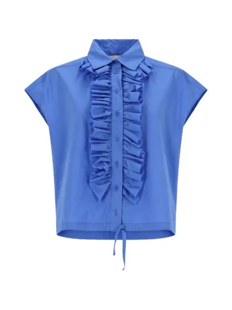 ruffled-neck drawstring-hem shirt by NUDE:MASAHIKO MARUYAMA