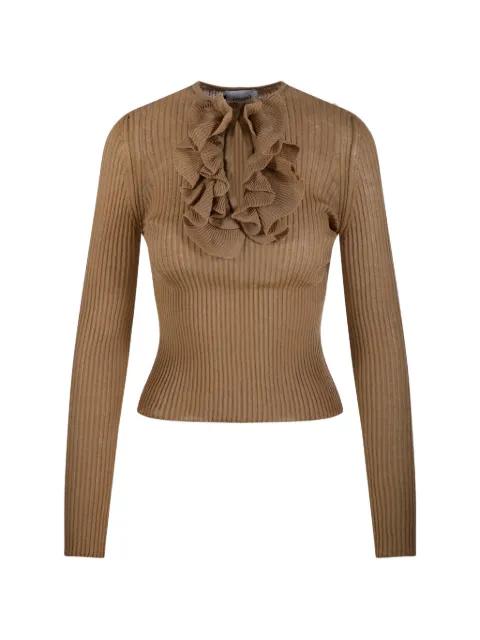 ruffled ribbed blouse by NUDE:MASAHIKO MARUYAMA
