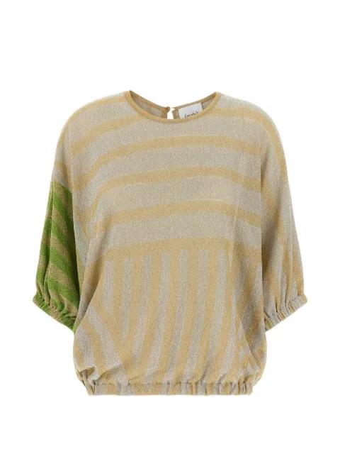 striped short-sleeves sweater by NUDE:MASAHIKO MARUYAMA