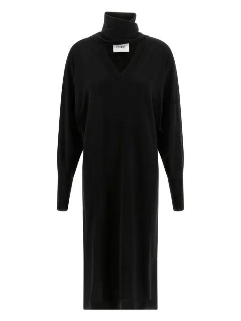 turtleneck scarf midi dress by NUDE:MASAHIKO MARUYAMA