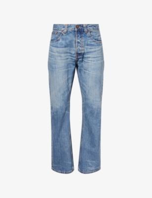 Alf Silver Tracks Cotton Denim Jeans by NUDIE JEANS