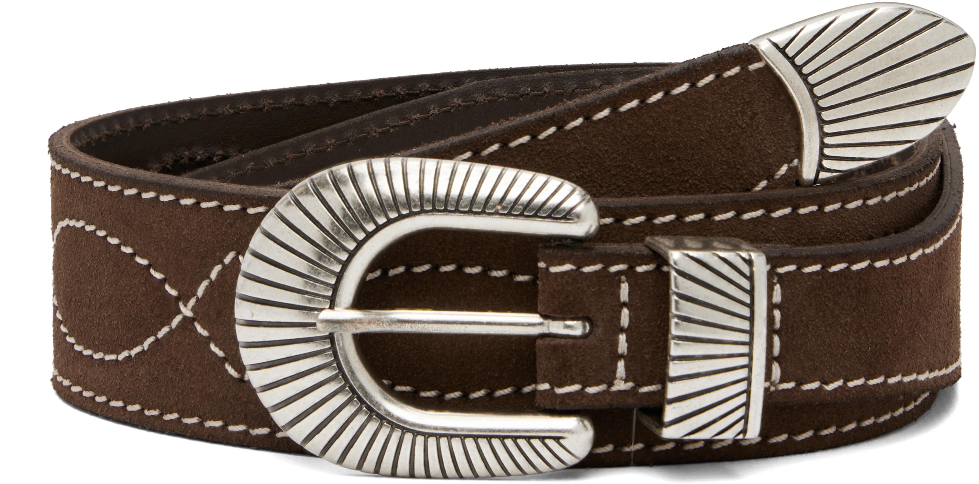 Brown Western Ranch Belt by NUDIE JEANS