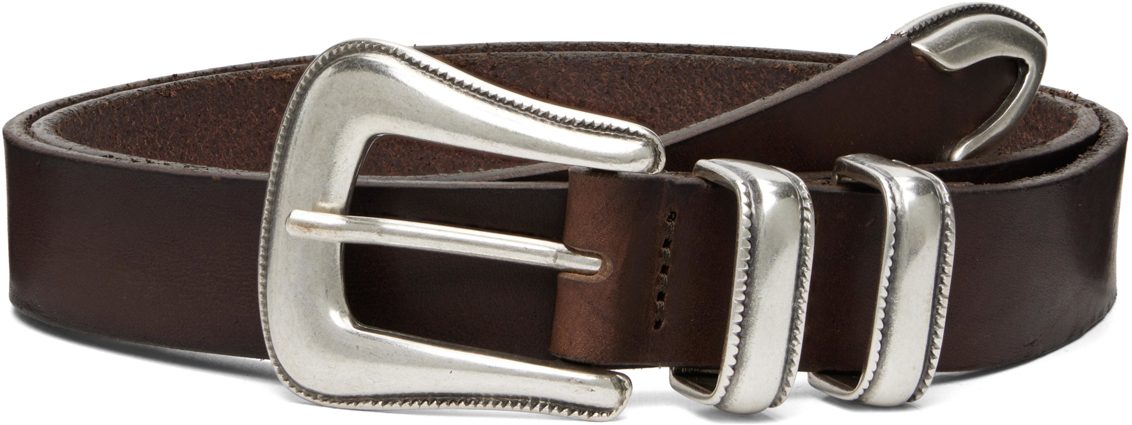 Brown 'Western Silver' Belt by NUDIE JEANS