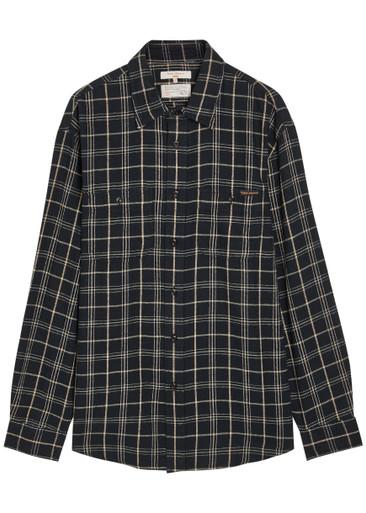 Checked cotton and linen-blend shirt by NUDIE JEANS