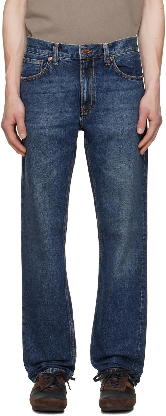 Navy Gritty Jackson Jeans by NUDIE JEANS