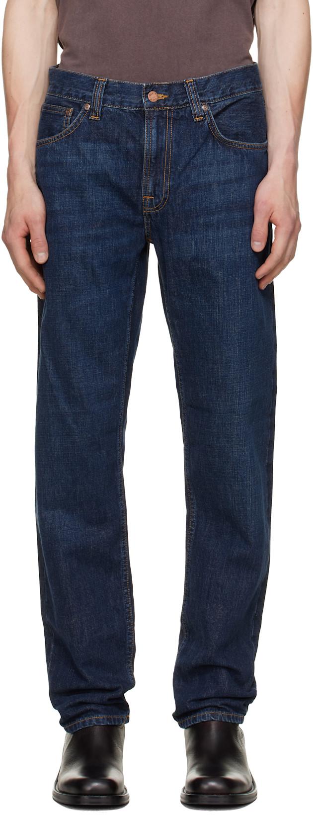 Navy Gritty Jackson Jeans by NUDIE JEANS