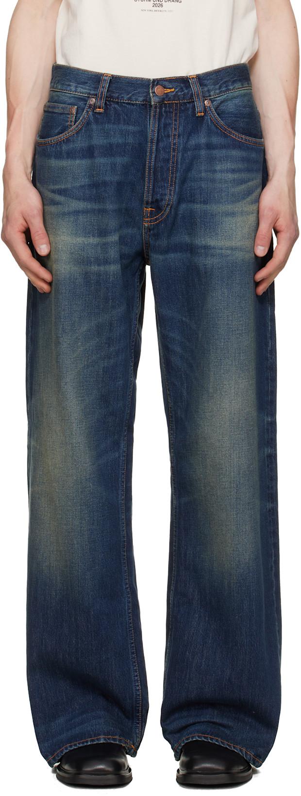Navy Loud Larry Jeans by NUDIE JEANS