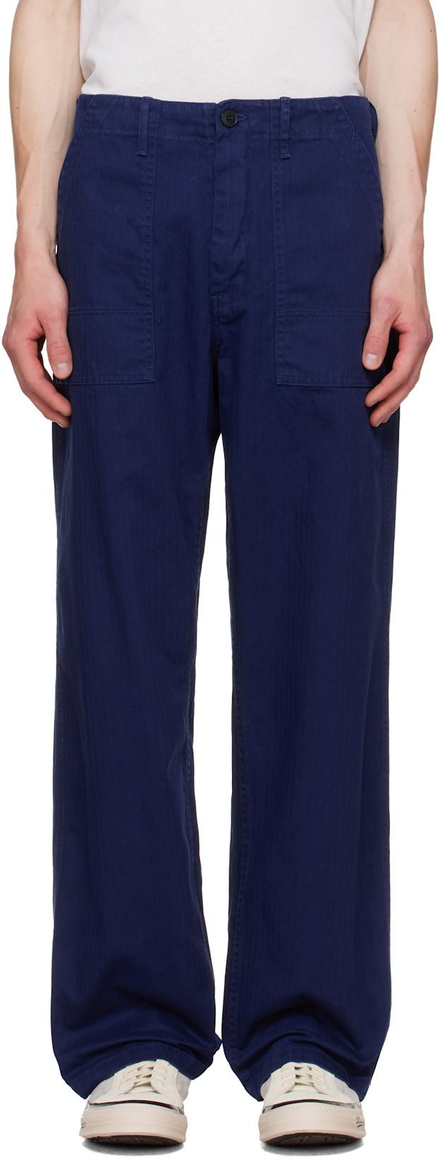 Navy Tuff Tony Trousers by NUDIE JEANS