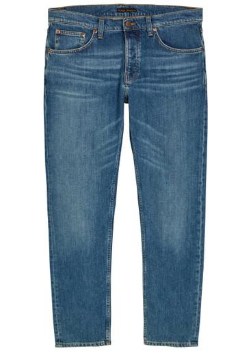 Solid Ollie slim straight-leg jeans by NUDIE JEANS