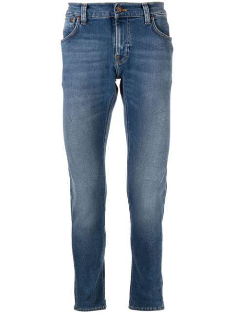 Tight Terry logo-patch straight-leg jeans by NUDIE JEANS