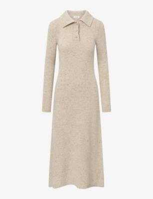 Wesly polo collar wool-blend knitted dress by NUE NOTES