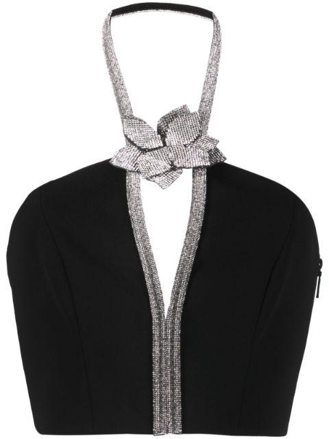 rhinestone embellished stretch top by NUE