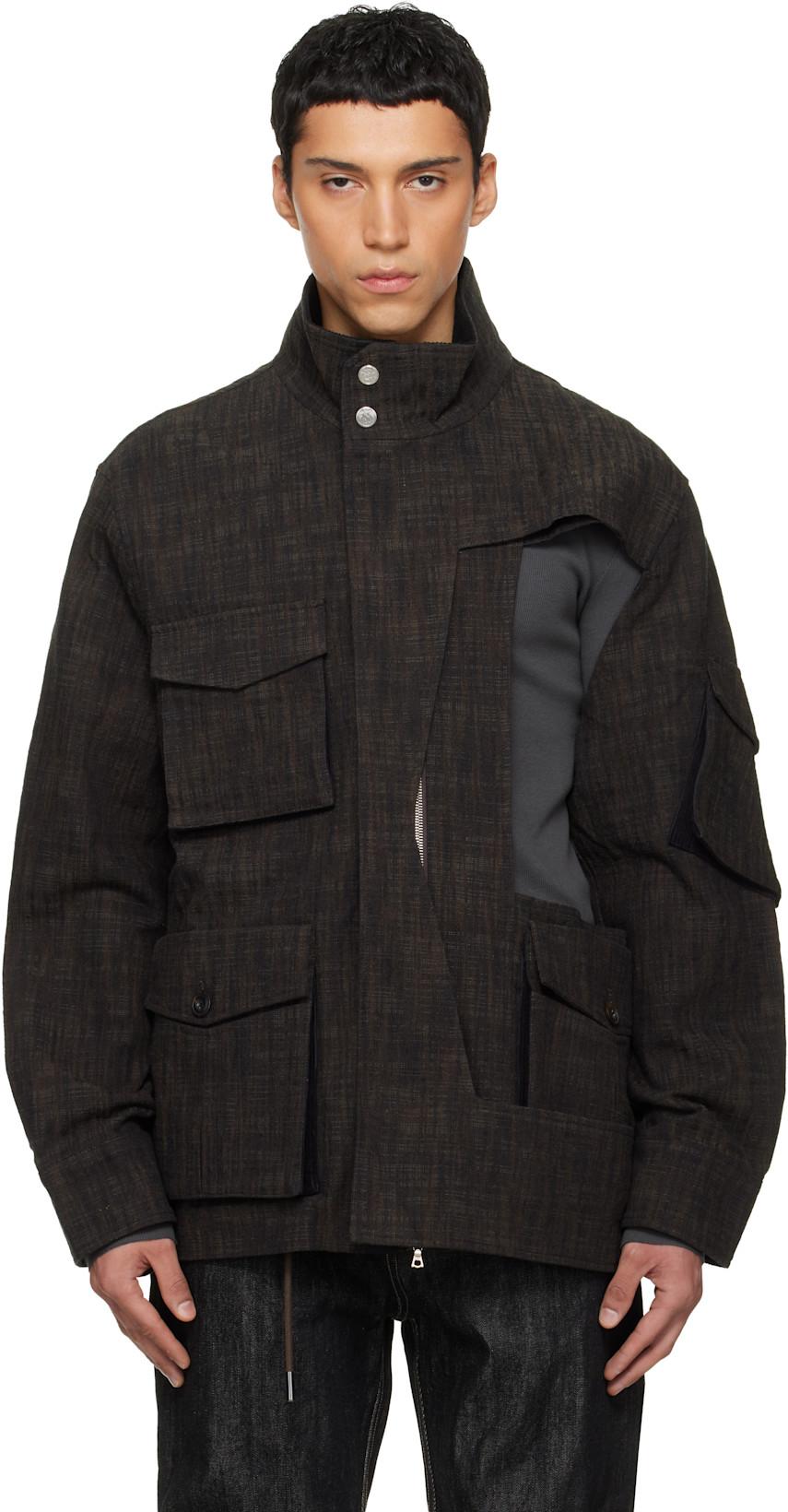 Black & Brown Deconstructed Multi-Form M65 Jacket by NULLUS