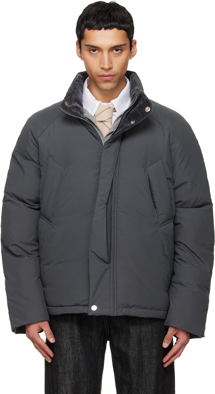 Gray 8 Pocket Down Jacket by NULLUS
