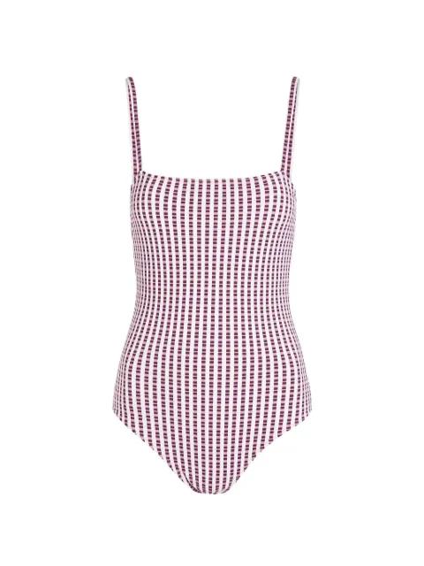 check-pattern swimsuit by NUNO