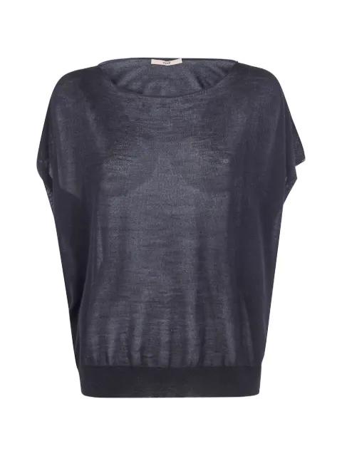 boat-neck T-shirt by NUUR