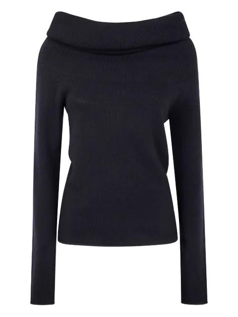 cowl-neck ribbed sweater by NUUR