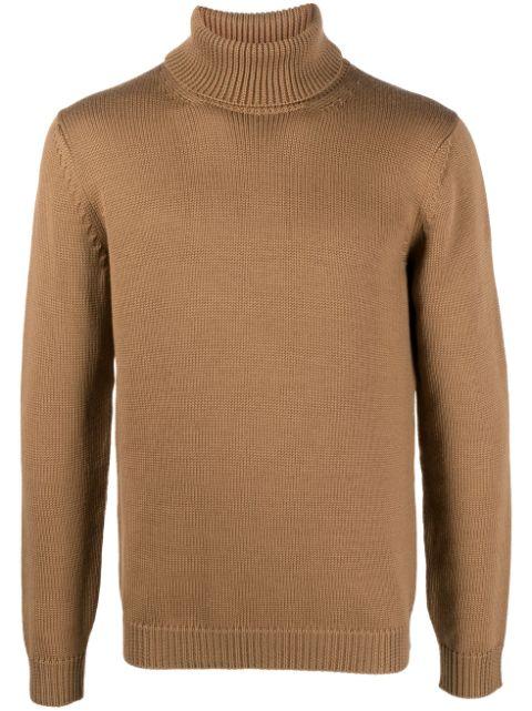 high-neck merino wool knit jumper by NUUR