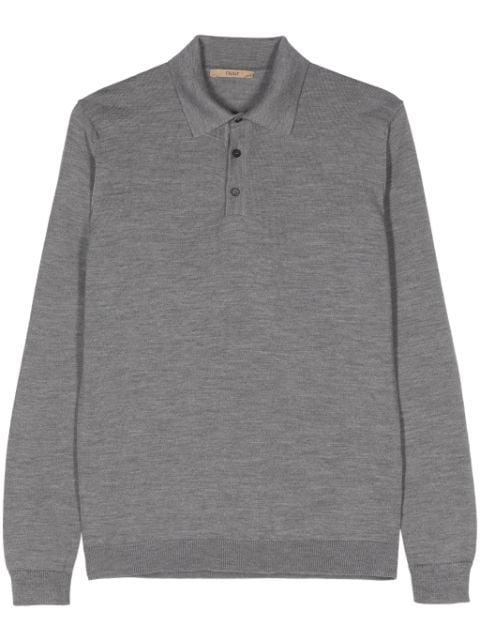 long-sleeve merino polo shirt by NUUR