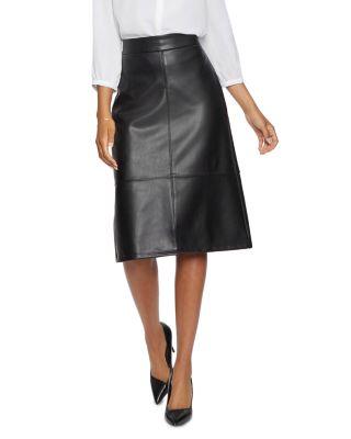 Faux Leather A Line Skirt by NYDJ