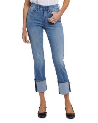 Marilyn High Rise Cuffed Straight Jeans in Barcelona by NYDJ