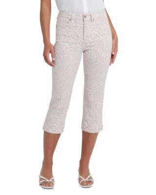 Marilyn High Rise Straight Crop Jeans in Snow Leopard by NYDJ