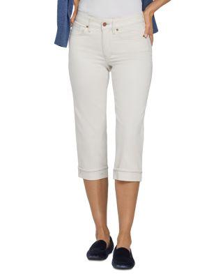 Marilyn Straight Crop Cuff Jeans in Vintage White by NYDJ