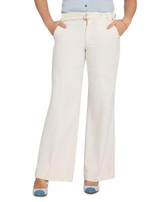 Mia High Rise Palazzo D Ring Jeans in Vintage White by NYDJ