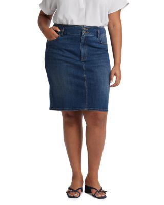 Denim Skirt in Olympus by NYDJ PLUS