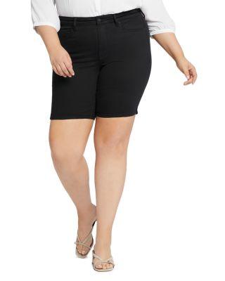 Ella Side Slit Denim Shorts by NYDJ PLUS