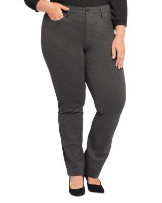 Marilyn Compression Ponte Straight Pants by NYDJ PLUS