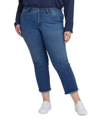 Marilyn High Rise Straight Ankle Jeans in Blue Ridge by NYDJ PLUS