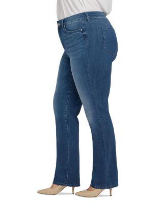 Marilyn High Rise Straight Leg Jeans in Cool Marine by NYDJ PLUS