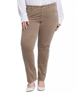 Marilyn Straight Leg Corduroy Pants by NYDJ PLUS