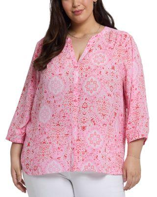 Pintuck Blouse by NYDJ PLUS
