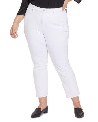 Slim Bootcut Ankle Jeans in Optic White by NYDJ PLUS