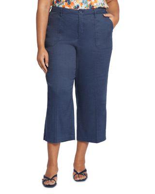 Wide Leg Cargo Capri Pants by NYDJ PLUS