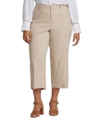 Wide Leg Cargo Capri Pants by NYDJ PLUS
