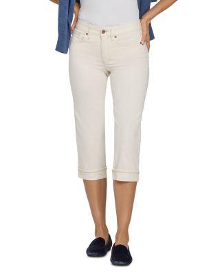 Petites Marilyn Straight Crop Cuff Jeans in Vintage White by NYDJ
