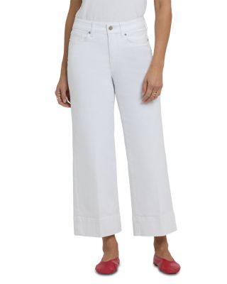Petites Teresa Wide Leg Ankle Jeans in Optic White by NYDJ