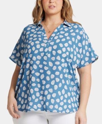 Plus Size Becky Short Sleeved Blouse by NYDJ