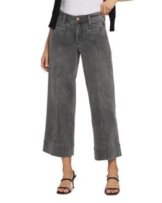 Teresa Front Seam High Rise Wide Leg Ankle Jeans in Dusty Ash by NYDJ