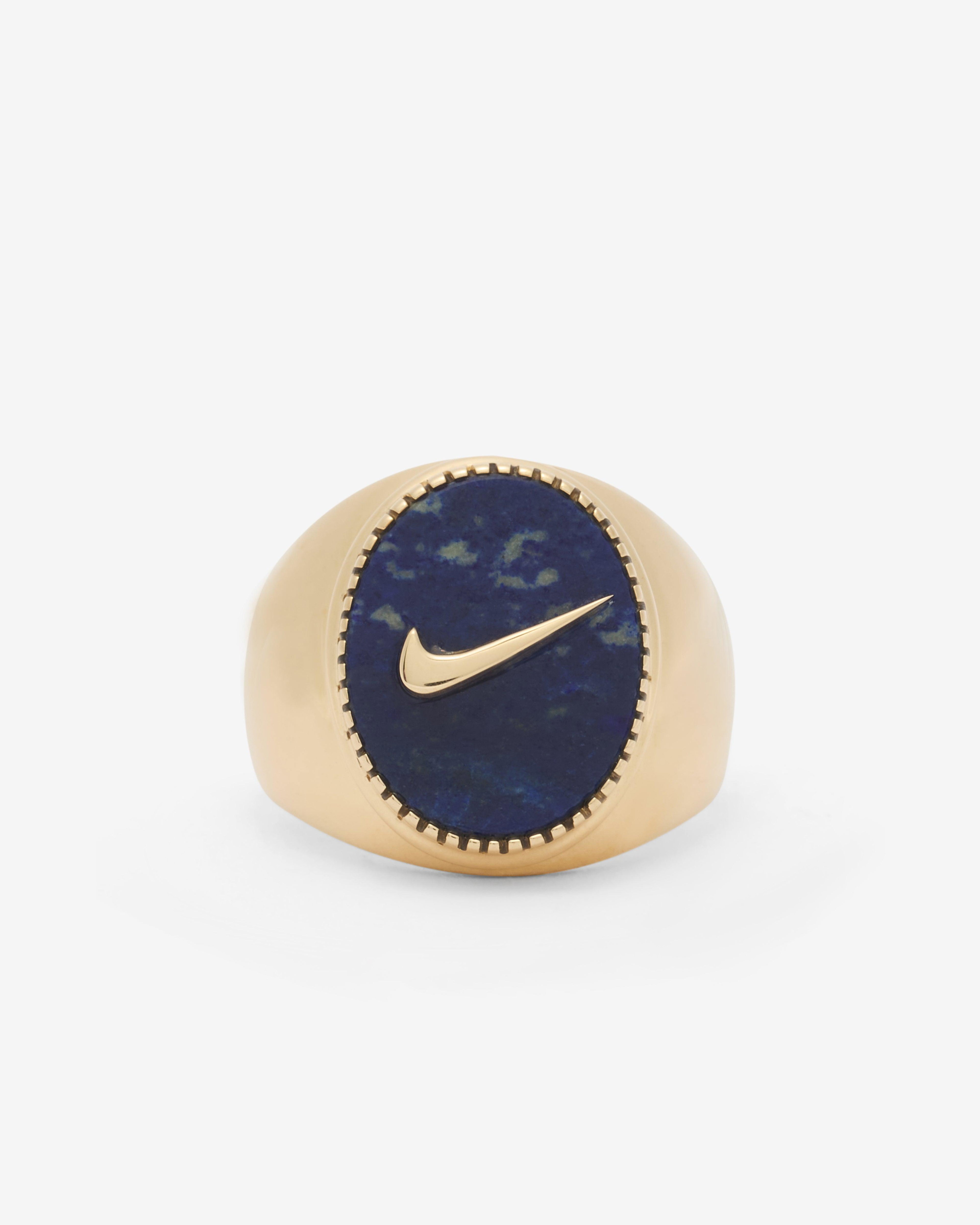 O Thongthai - Signature Signet Ring With Swoosh - (Yellow Gold) by O THONGTHAI