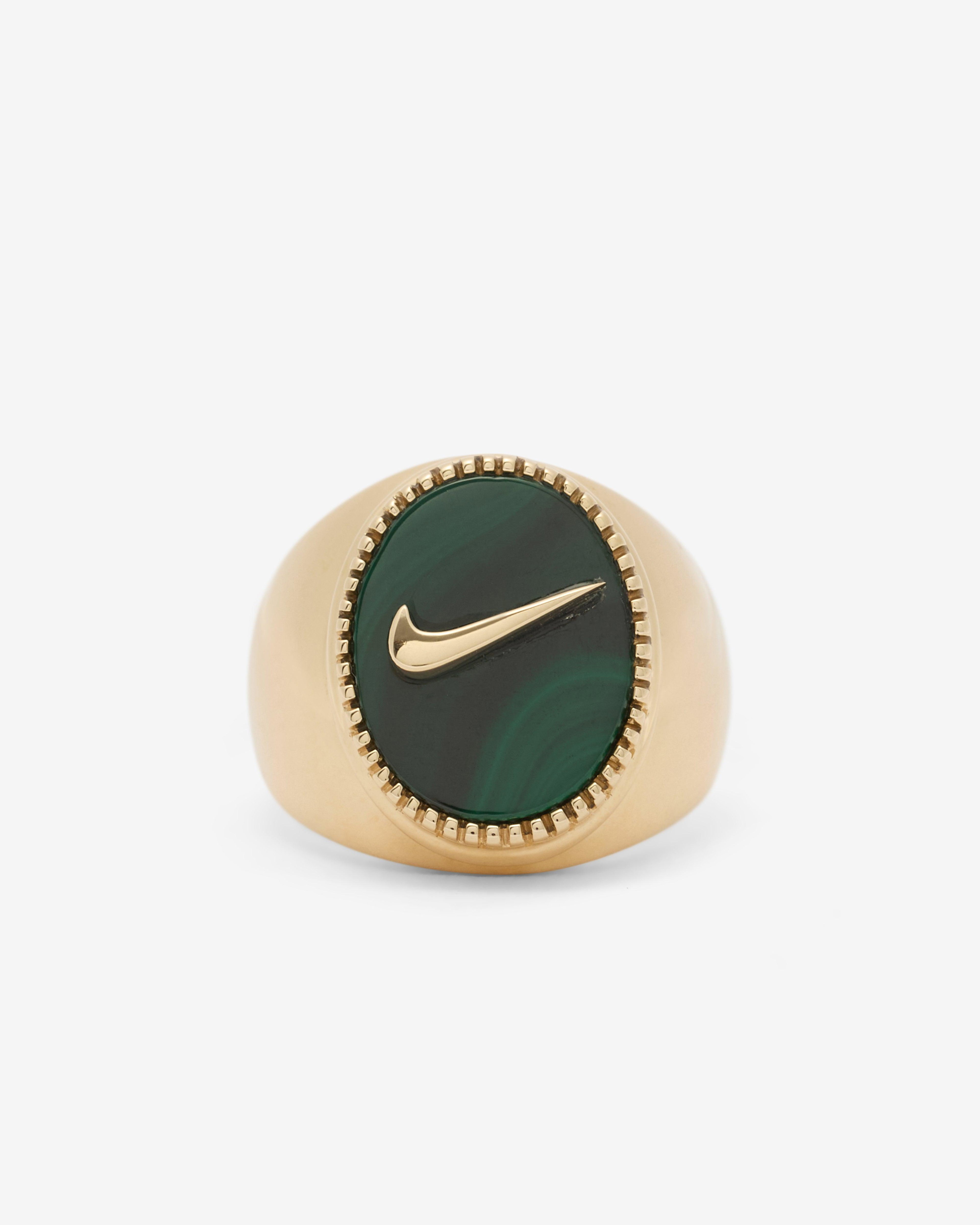 O Thongthai - Signature Signet Ring With Swoosh - (Yellow Gold) by O THONGTHAI