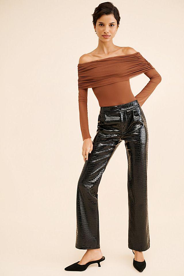 OW Intimates Valencia Vegan Leather Croc Pants Secondhand by O W INTIMATES | FREE PEOPLE