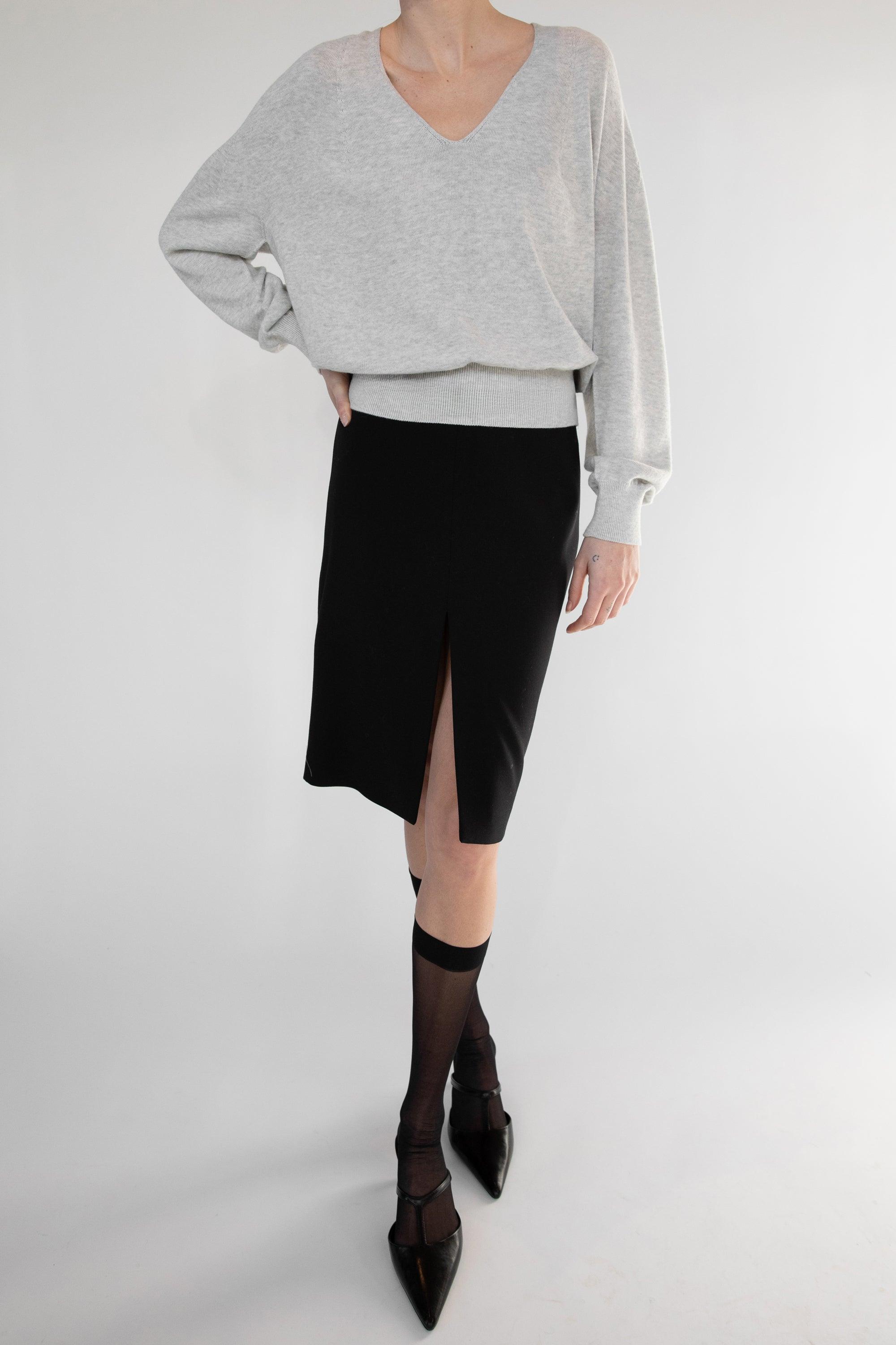 3D KNIT V-NECK SWEATER by OAK + FORT