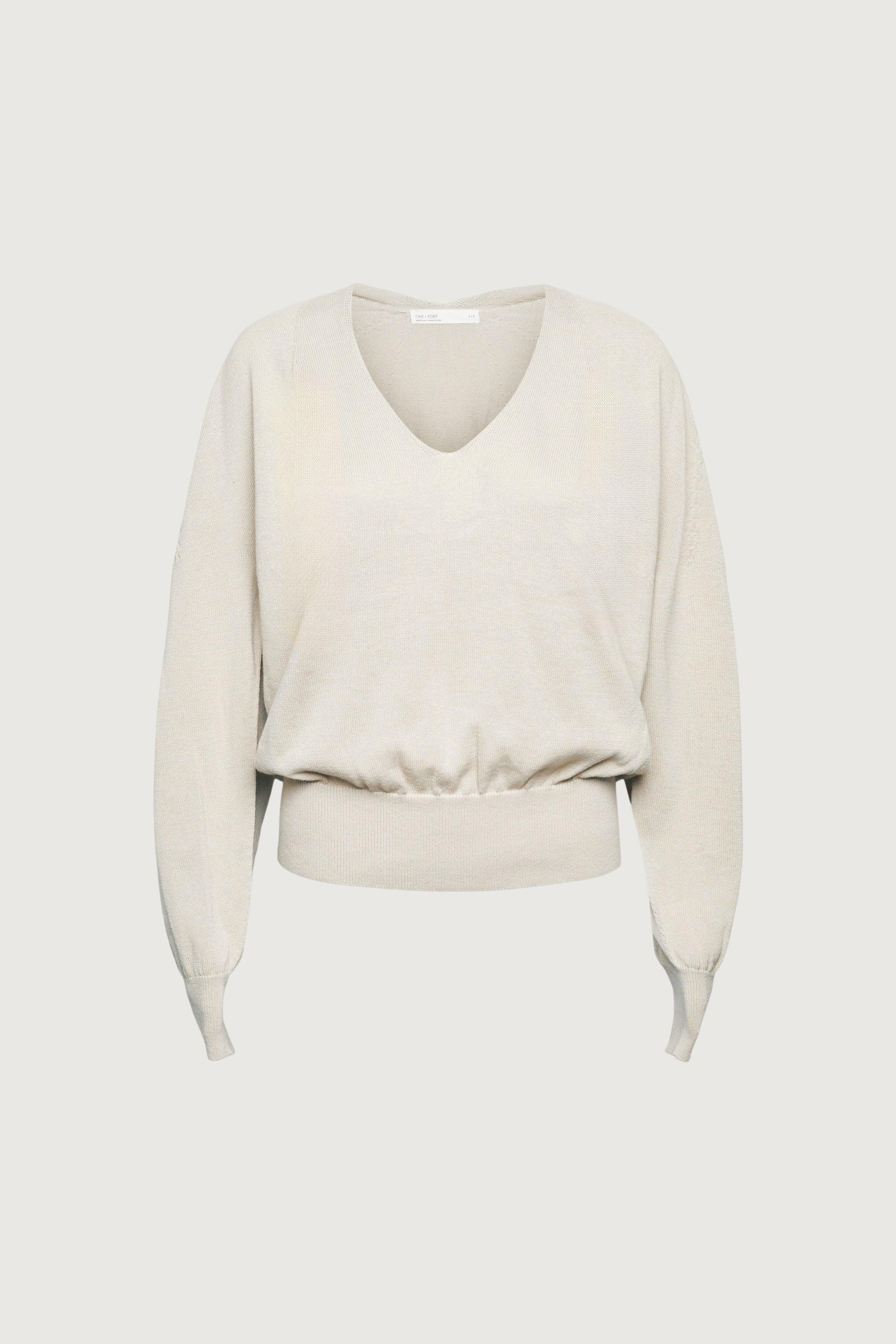 3D KNIT V-NECK SWEATER by OAK + FORT