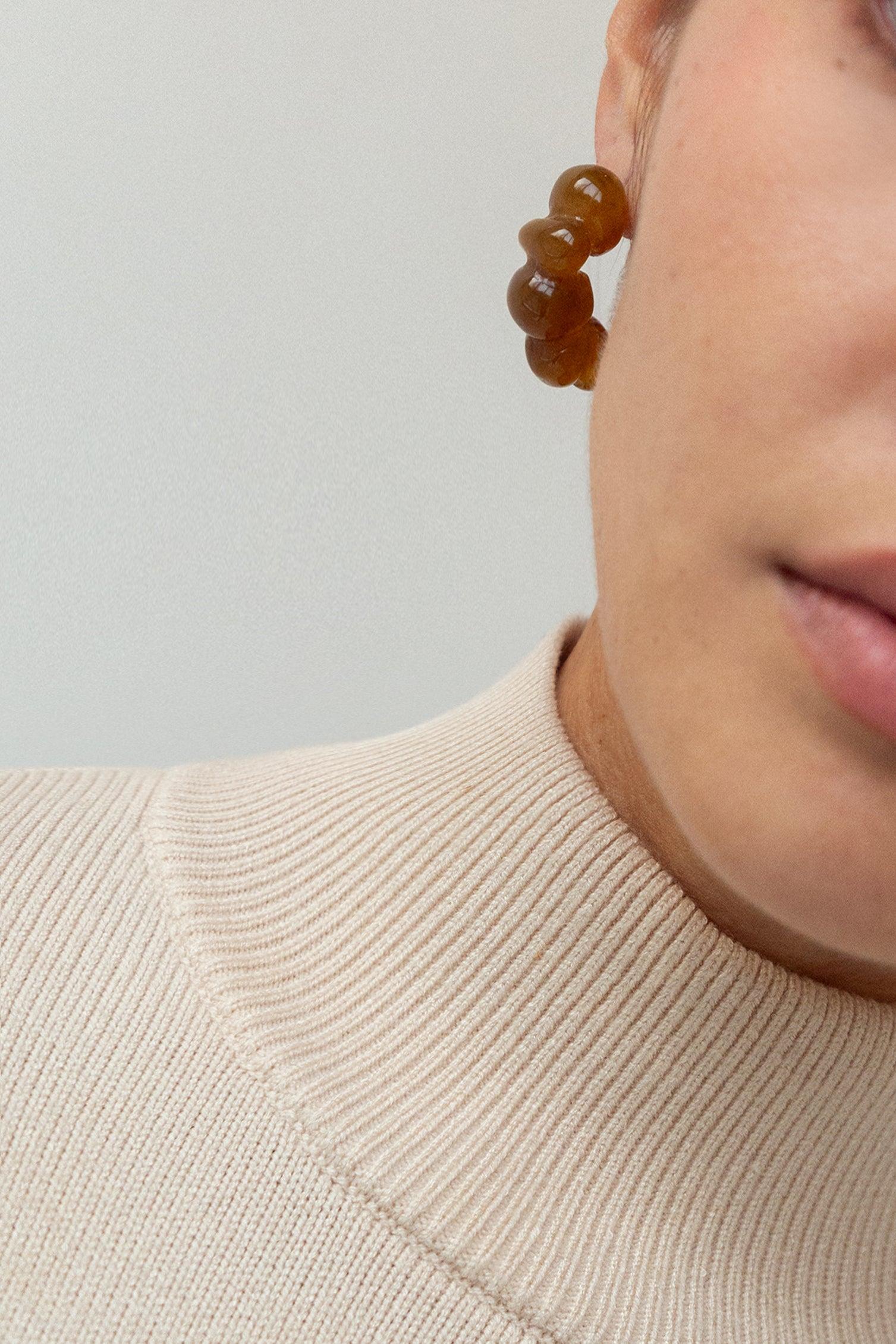 ABSTRACT STONE EARRING by OAK + FORT